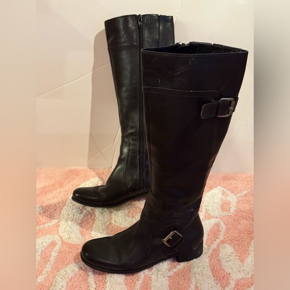 Leather Upper Nine West vintage America boots 5.5 leather upper, used condition - Picture 3 of 15